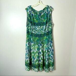 Julian Taylor Sleeveless Dress – Splatter Paint Block Design, Size 14